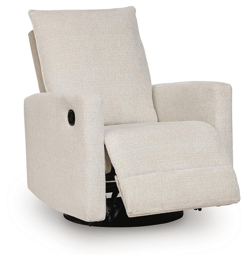 Oaklynn-Manor - Swivel Glider Recliner - Canvas by Ashley – view 4
