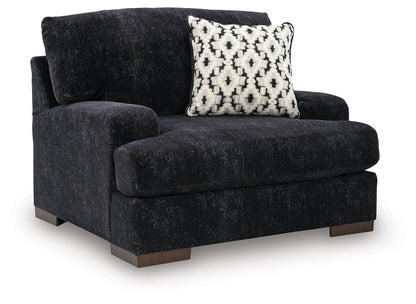 Whitmore Manor - Chair And A Half - Black Pearl – Arm Chairs