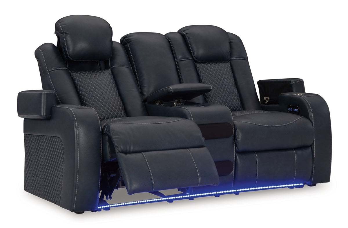 Fyne-dyme - Power Reclining Loveseat With Console/Adj Hdrst by Ashley – view 7