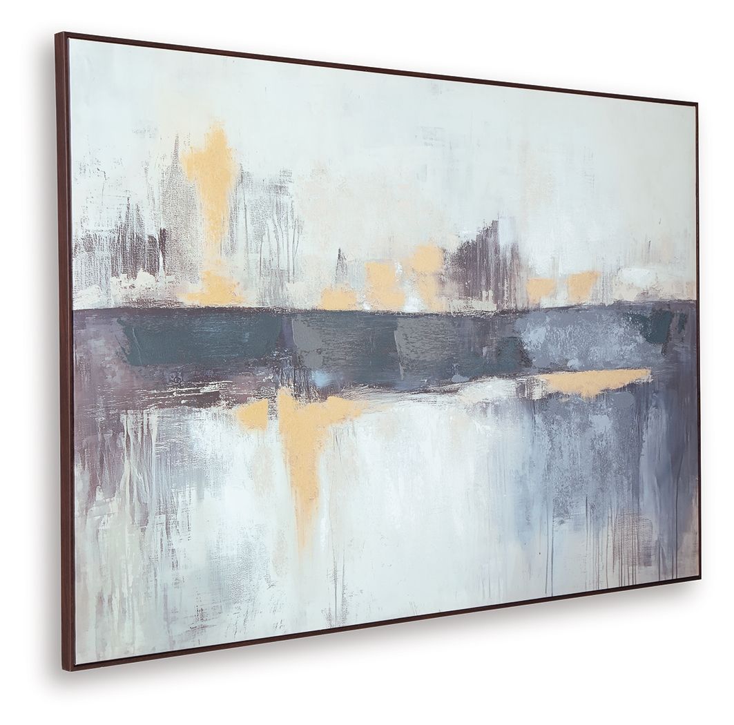 Gatesford - Wall Art - Blue / White / Tan by Ashley – view 4