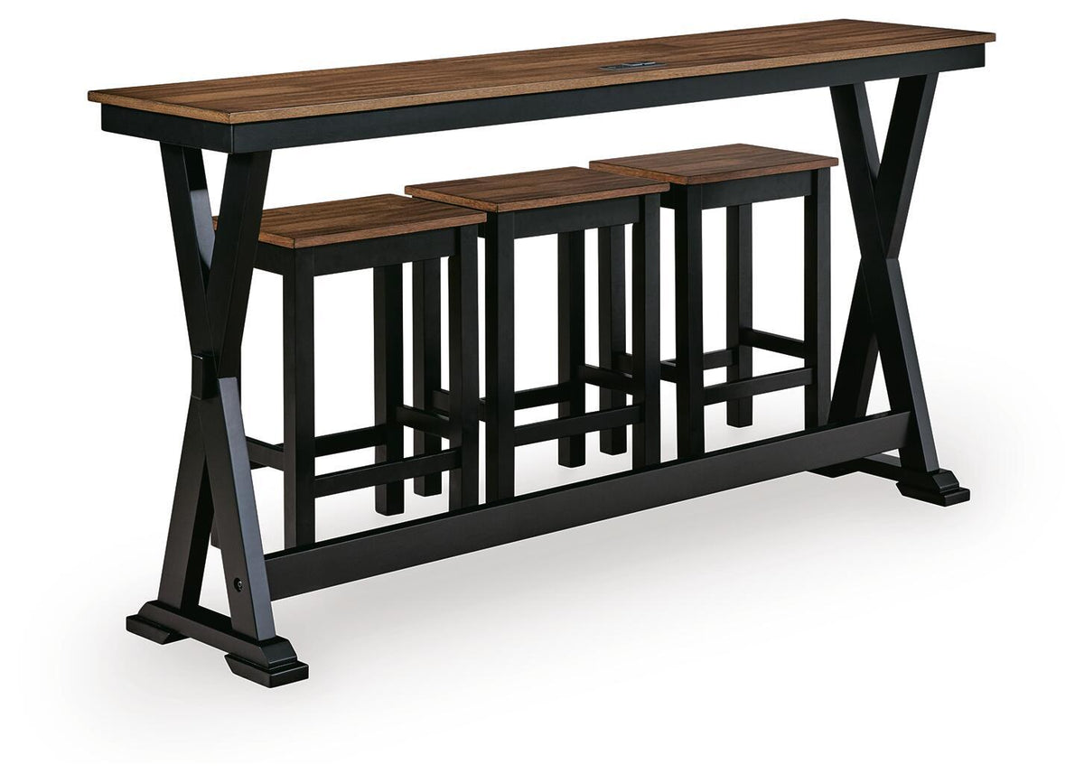 Wildenauer - Rectangular Dining Room Counter Table Set (Set of 4) - Brown / Black by Ashley – view 4