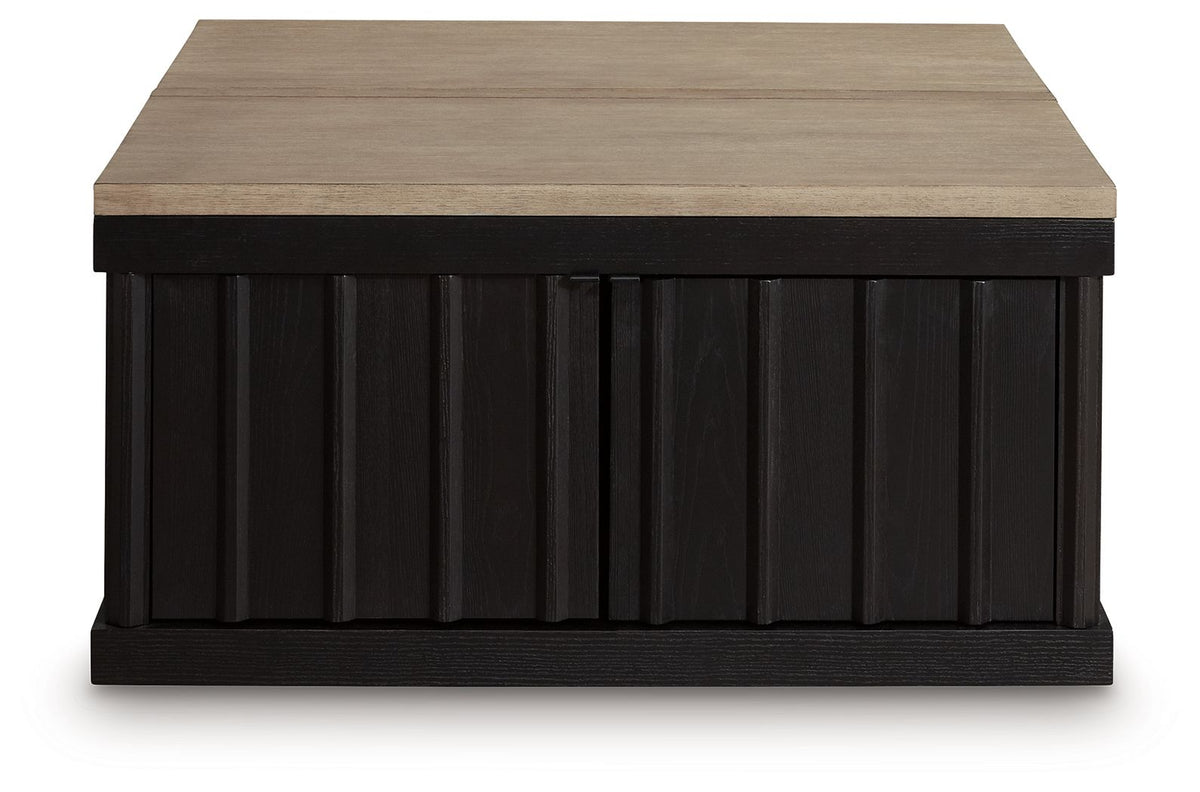 Rylandyn - Lift Top Cocktail Table - Black / Light Brown by Ashley – view 3