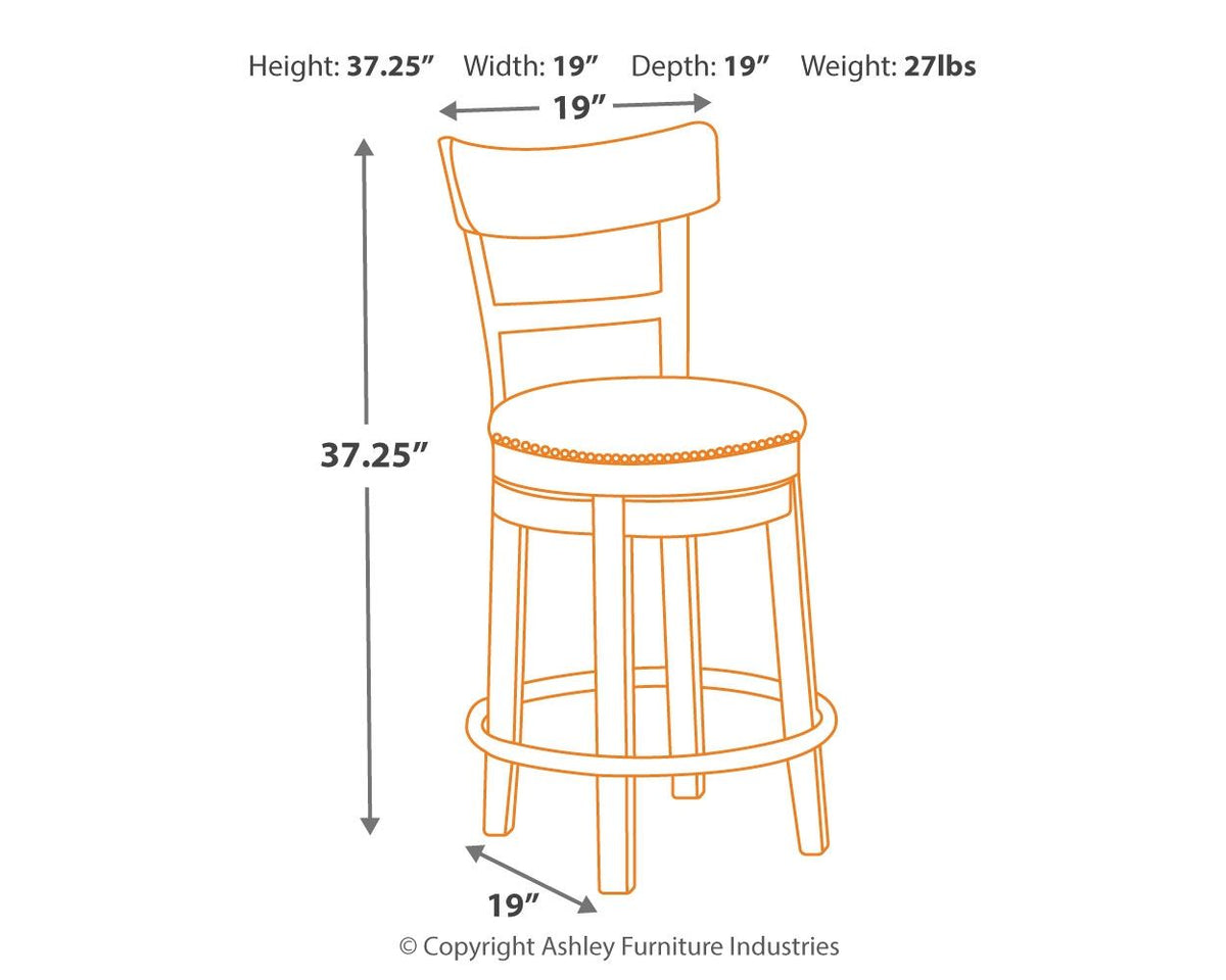 Pinnadel - Swivel Barstool by Ashley – view 7