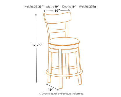 Pinnadel - Swivel Barstool by Ashley – view 7