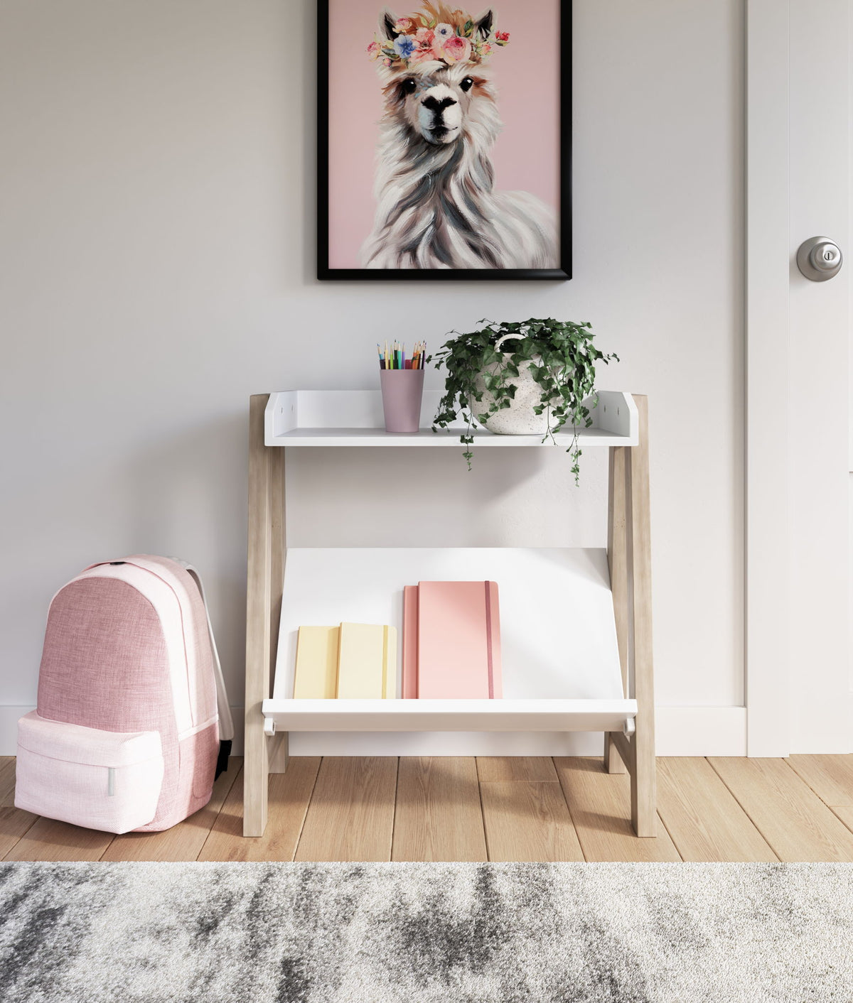 Blariden - Small Bookcase - White / Tan by Ashley – view 4