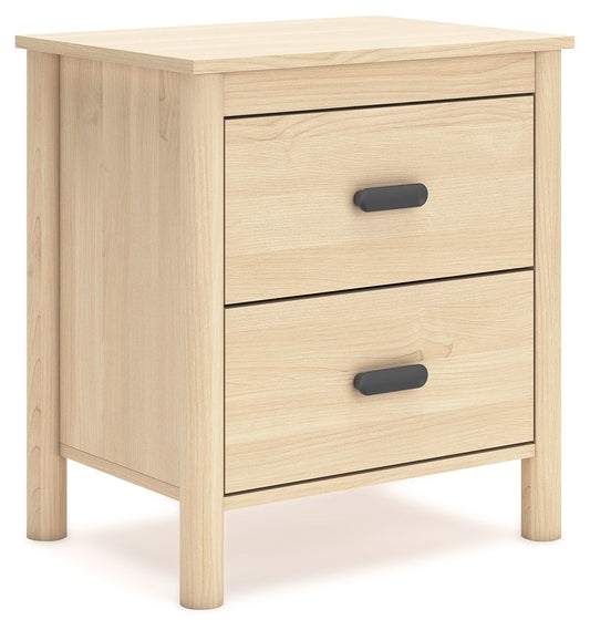 Cabinella - Two Drawer Night Stand - Tan by Ashley – Accent Nightstands