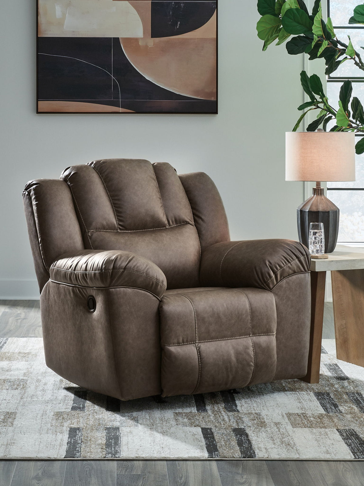 Lowilla - Rocker Recliner - Driftwood by Ashley – view 3