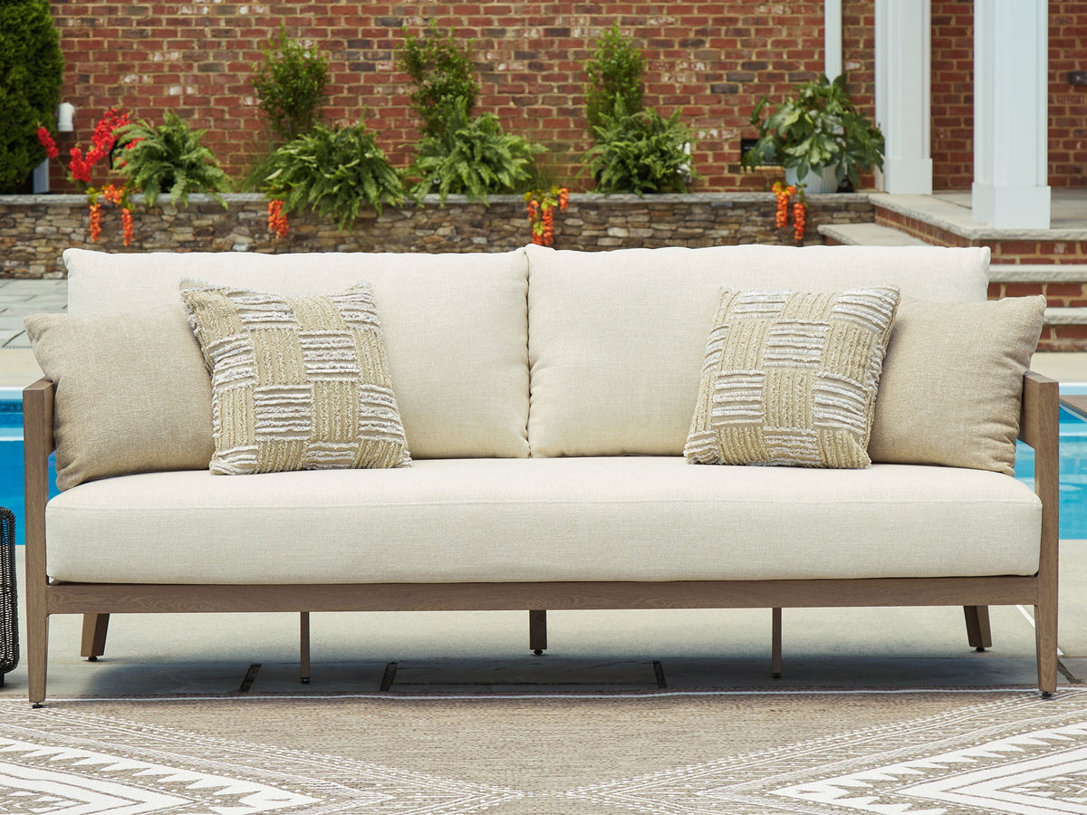 Serene Bay - Sofa With Cushion - Dark Brown / White by Ashley – view 4