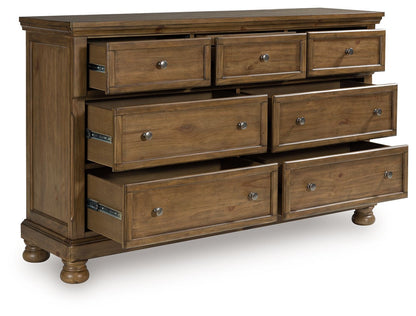 Feddinger - Dresser - Medium Brown by Ashley – view 4