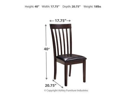 Hammis - Dining UPH Side Chair (Set of 2) - Dark Brown by Ashley – view 3