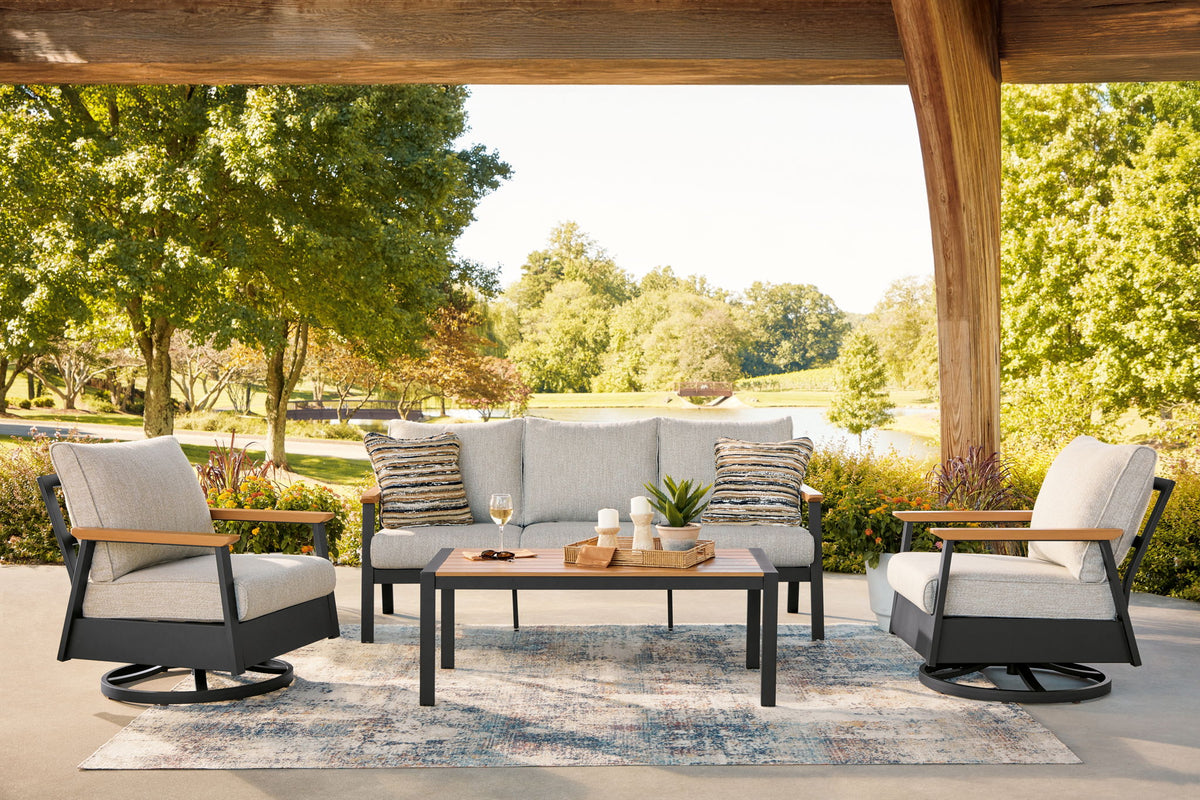 Carmel Highlands - Sofa, Chairs, Table Set (Set of 4) - Dark Brown by Ashley – view 2