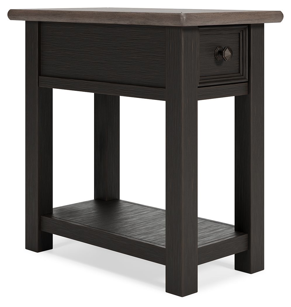 Tyler Creek - Chair Side End Table - Black / Gray by Ashley – Chair Side Tables