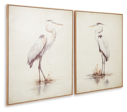 Aubinell - Wall Art Set (Set of 2) - Beige by Ashley – view 4