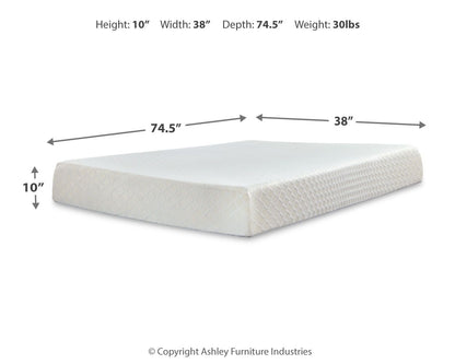 10 Inch Chime Memory Foam - Firm Memory Foam Mattress by Ashley – view 4