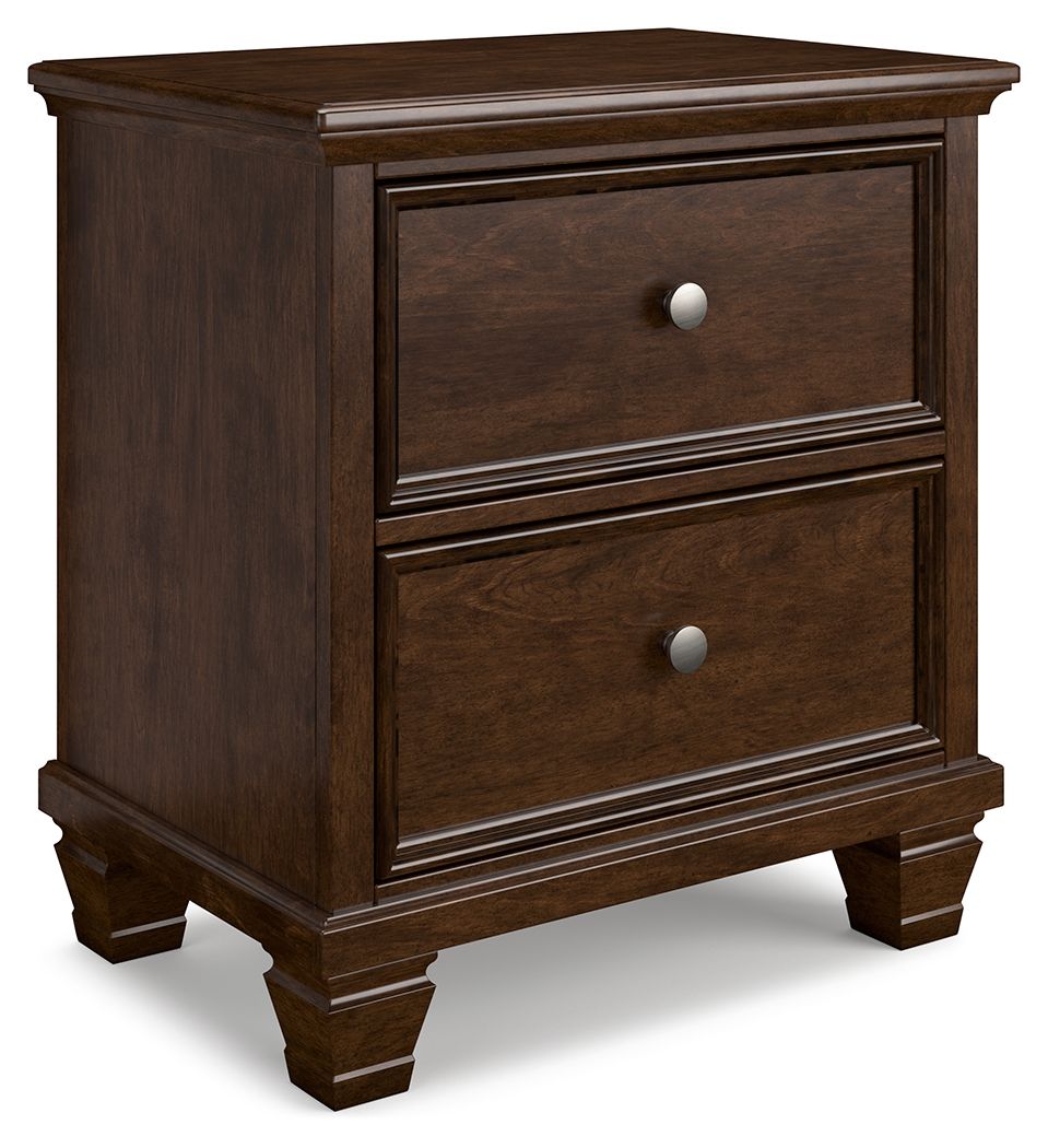 Danabrin - Two Drawer Nightstand - Brown by Ashley – Accent Nightstands