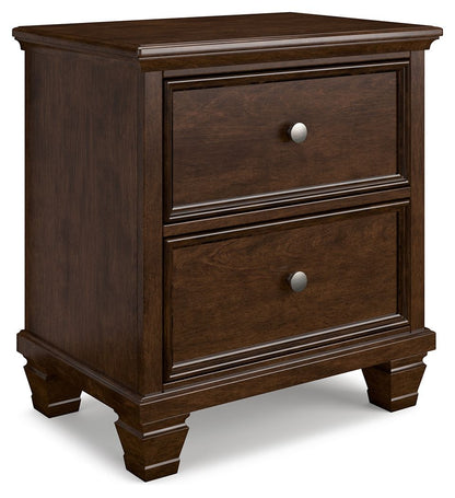 Danabrin - Two Drawer Nightstand - Brown by Ashley – Accent Nightstands