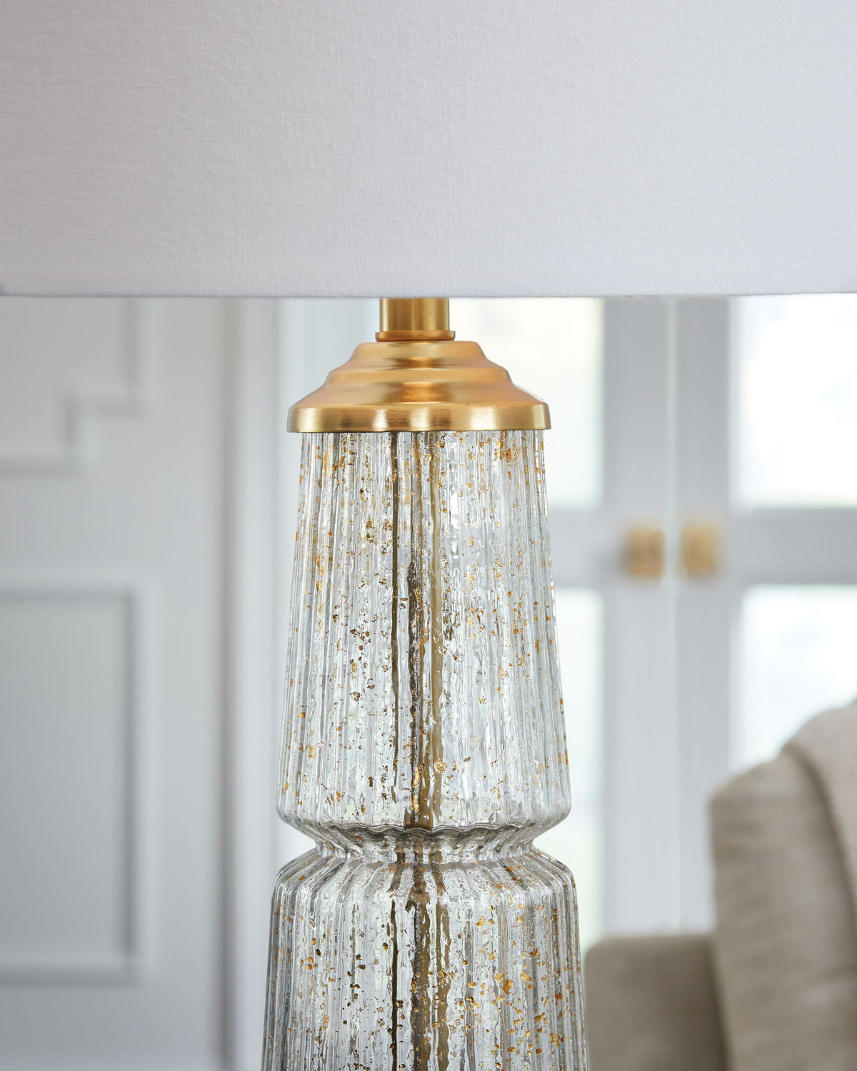 Bakersboro - Glass Table Lamp - Clear / Gold Finish by Ashley – view 4