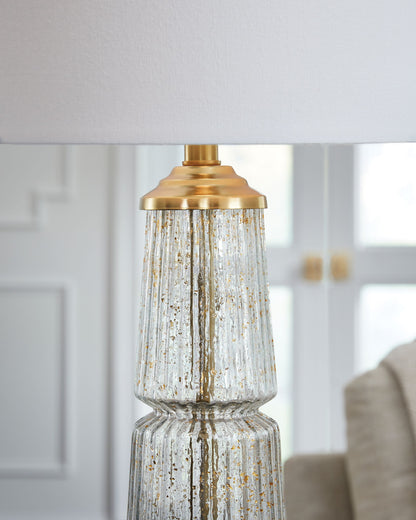 Bakersboro - Glass Table Lamp - Clear / Gold Finish by Ashley – view 4