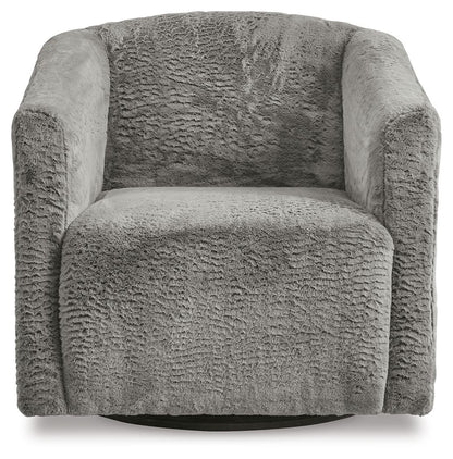 Bramner - Swivel Accent Chair - Charcoal by Ashley – view 4
