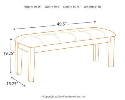 Haddigan - Upholstered Bench by Ashley – view 8