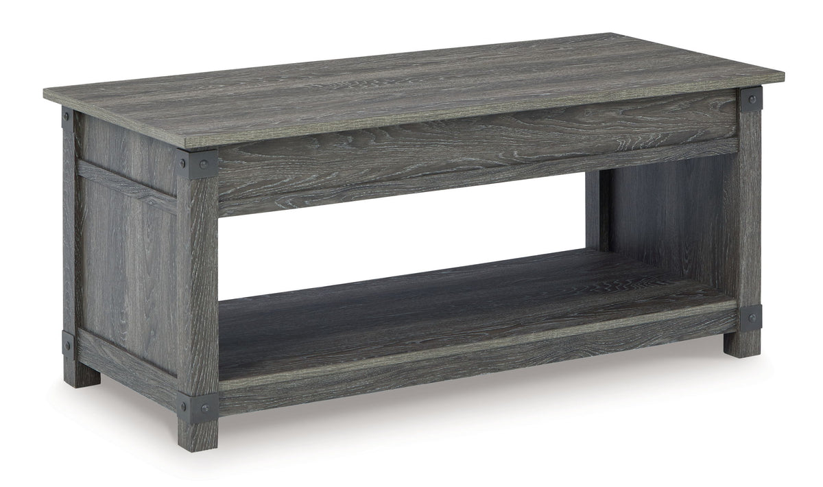 Freedan - 3 Pc. - Coffee Table, 2 End Tables - Grayish Brown by Ashley – view 4