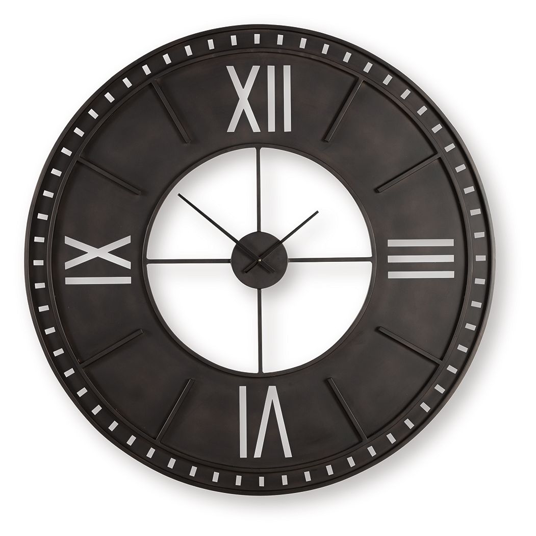 Lytle - Wall Clock - Antique Brown by Ashley – Wall Clocks
