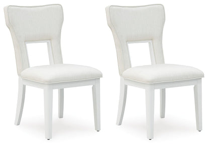 Chalanna - Dining Upholstered Side Chair (Set of 2) - White by Ashley – Chair Sets