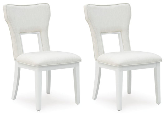 Chalanna - Dining Upholstered Side Chair (Set of 2) - White by Ashley – Chair Sets