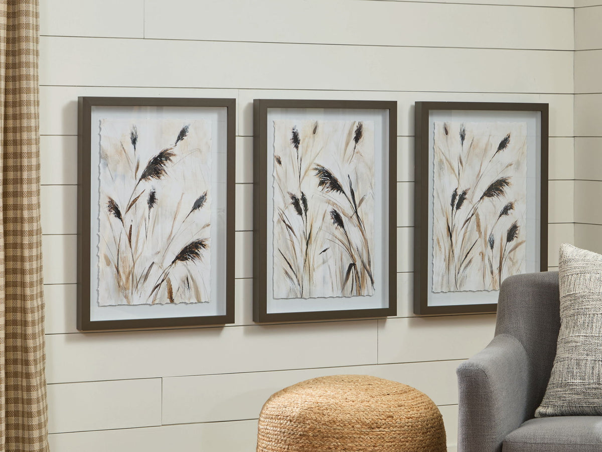 Honslow - Wall Art Set (Set of 3) - Brown / Black / White by Ashley – view 3