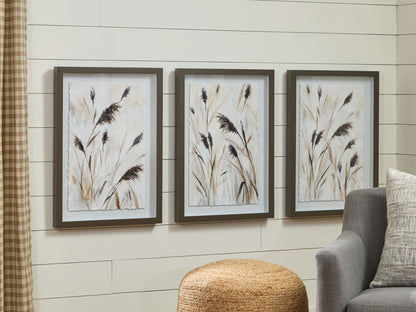 Honslow - Wall Art Set (Set of 3) - Brown / Black / White by Ashley – view 3