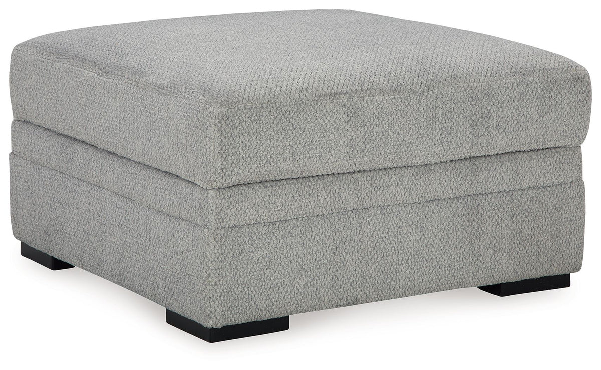 Casselbury - Ottoman With Storage - Cement by Ashley – Storage Ottomans