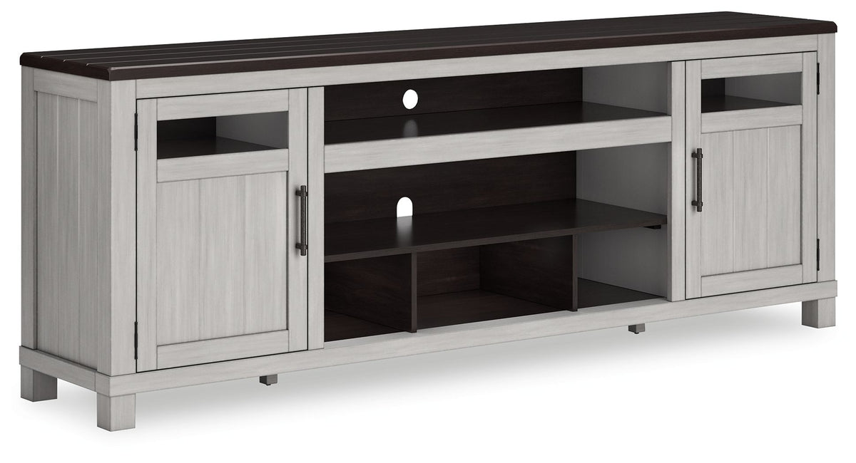 Darborn - XL TV Stand With Fireplace Option - Gray / Brown by Ashley – TV Stands