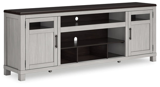 Darborn - XL TV Stand With Fireplace Option - Gray / Brown by Ashley – TV Stands