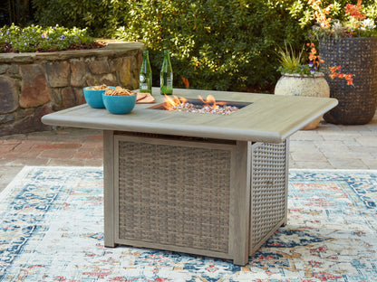 Cliff Trails - Square Fire Pit Table - Beige by Ashley – view 4