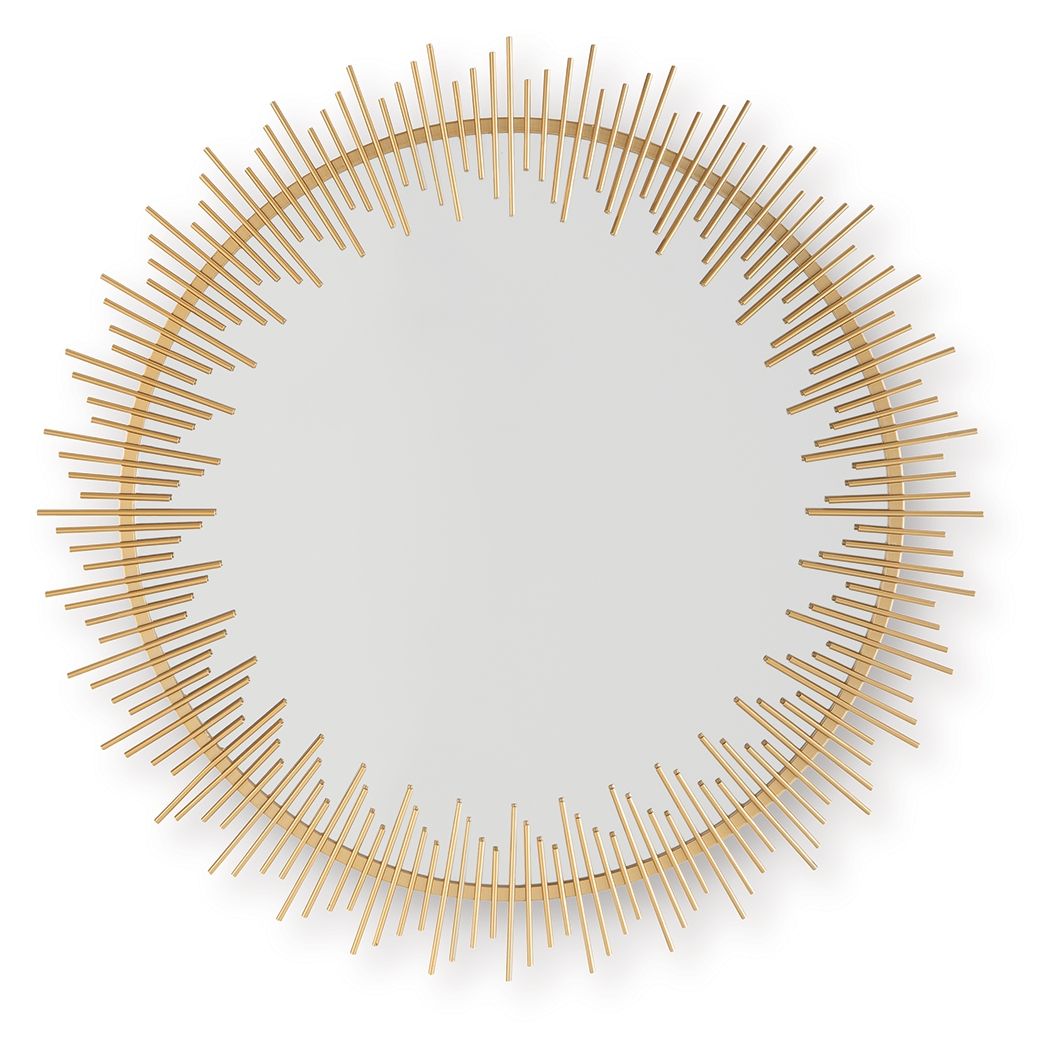 Wainport - Accent Mirror - Gold Finish by Ashley – Accent Mirrors