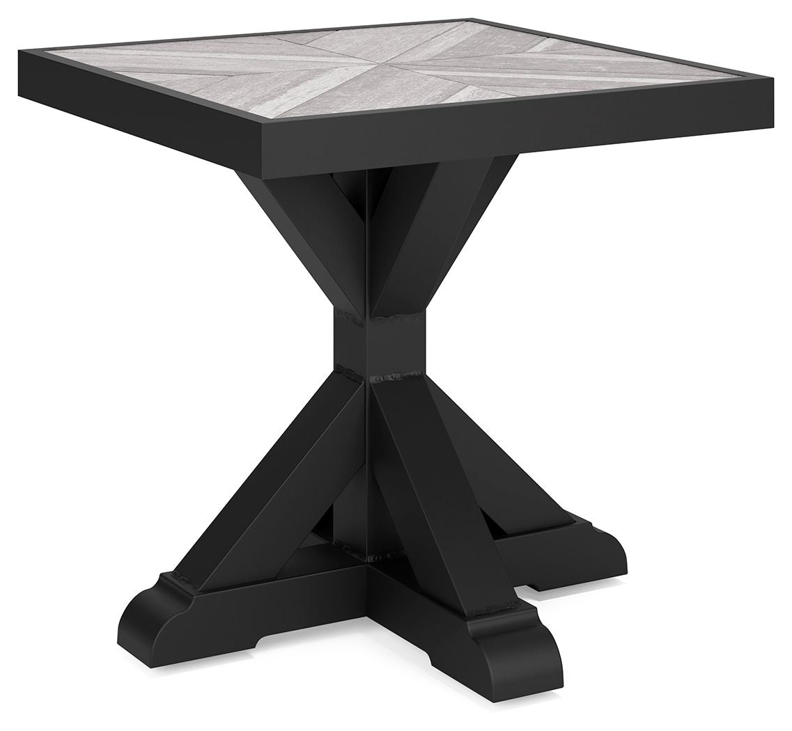 Beachcroft - Square End Table - Black / Light Gray by Ashley – view 4