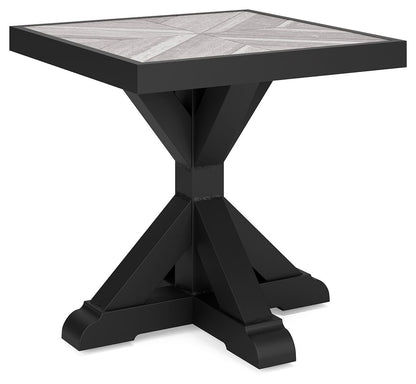 Beachcroft - Square End Table - Black / Light Gray by Ashley – view 4