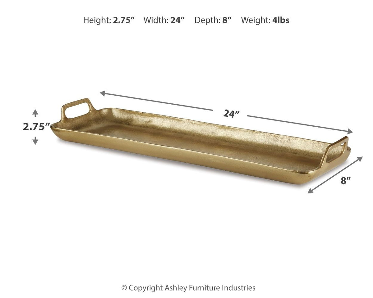 Posy - Tray - Gold Finish by Ashley – view 4