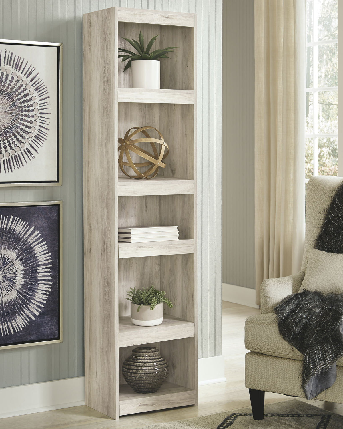 Bellaby - Pier - 4 Shelves - Whitewash by Ashley – view 4