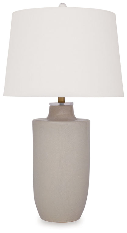 Cylener - Ceramic Table Lamp - Off White by Ashley – Table Lamps