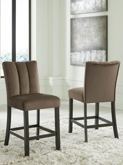 Jeshina - Upholstered Barstool (Set of 2) - Mocha by Ashley – view 3