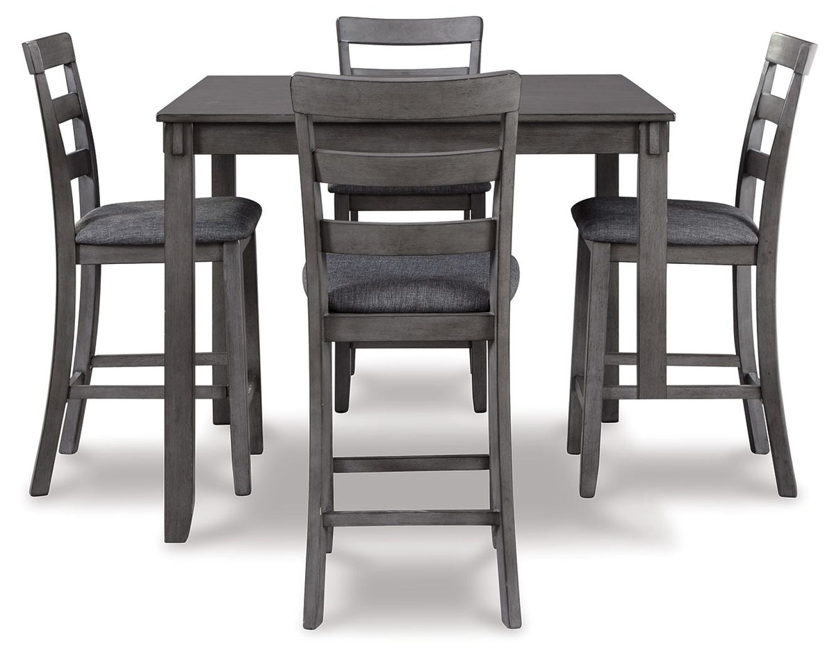 Bridson - Square Counter TBL Set (Set of 5) - Gray by Ashley – view 3