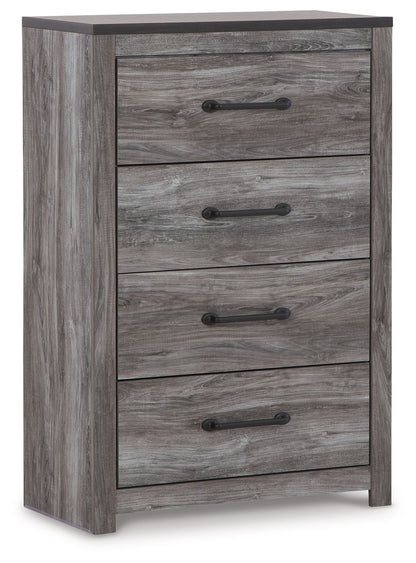 Bronyan - Four Drawer Chest - Dark Gray by Ashley – Accent Chests