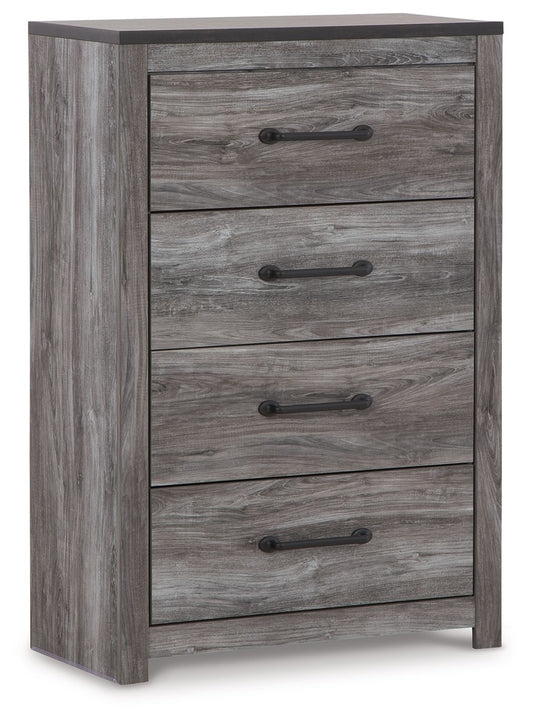 Bronyan - Four Drawer Chest - Dark Gray by Ashley – Accent Chests