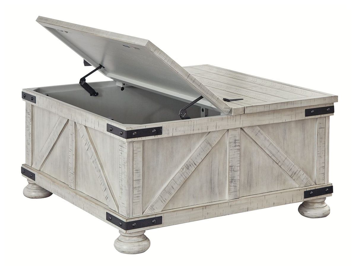 Carynhurst - Cocktail Table with Storage - Whitewash by Ashley – view 3