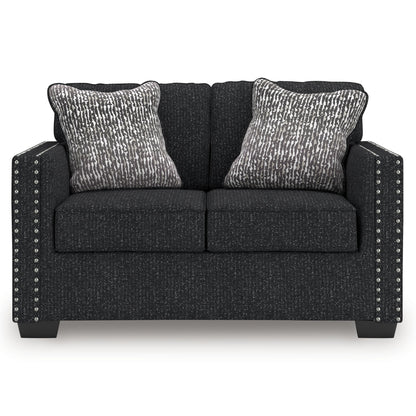 Jasmine Peaks - Loveseat - Coal – view 4