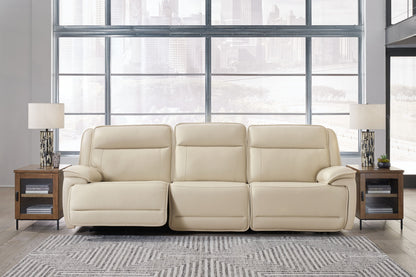 Double Deal - 3-Piece Power Reclining Sofa Sectional - Almond by Ashley – view 4