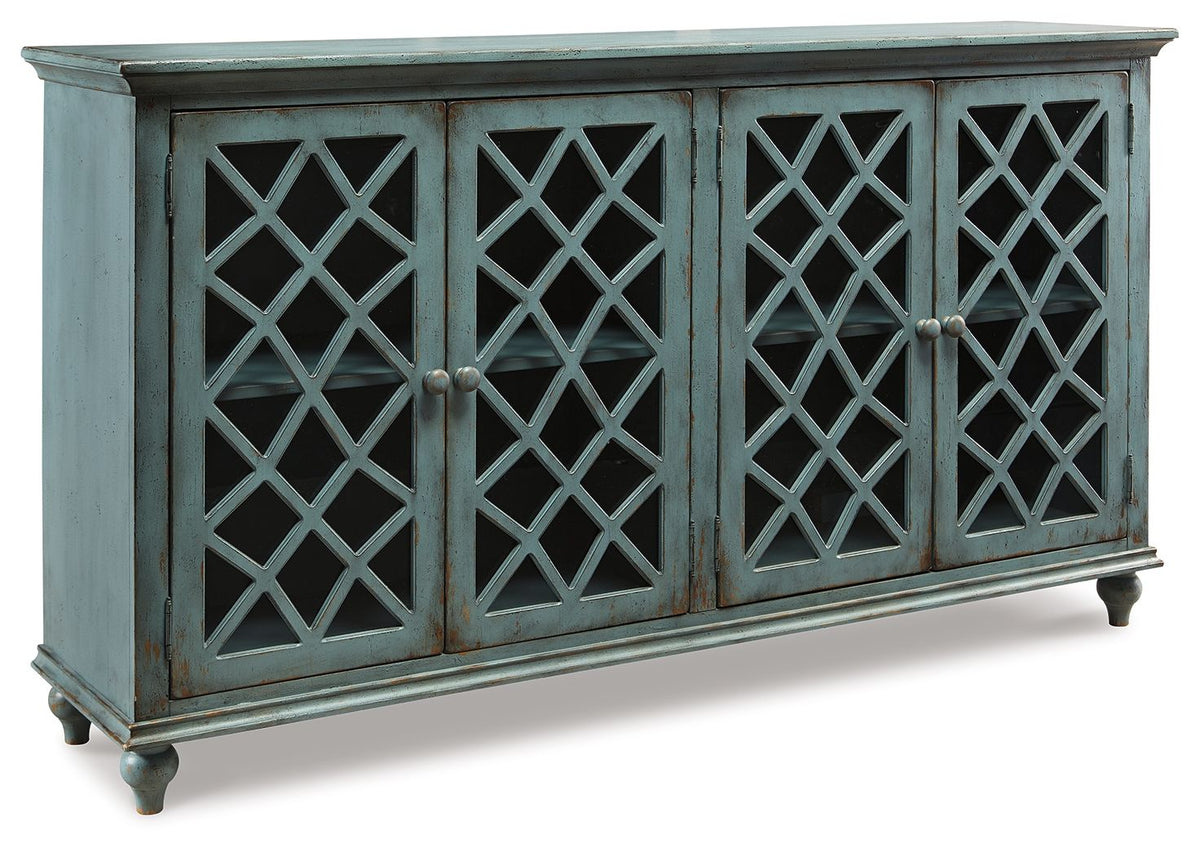 Mirimyn - Accent Cabinet - Vintage Finish - Antique Teal by Ashley – Accent Cabinets