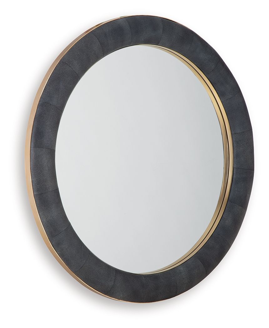 Corinsworth - Accent Mirror - Charcoal / Brass Finish by Ashley – view 4