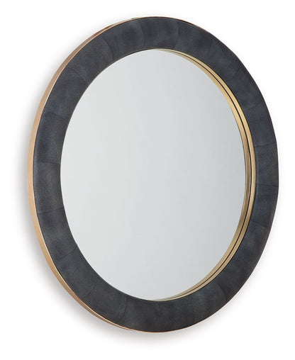Corinsworth - Accent Mirror - Charcoal / Brass Finish by Ashley – view 4
